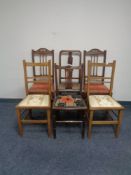 Six Edwardian bedroom chairs