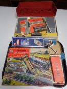 A tray containing boxed Tri-ang station set,