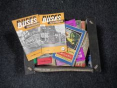 Two boxes of vintage magazines to include Buses Illustrated,