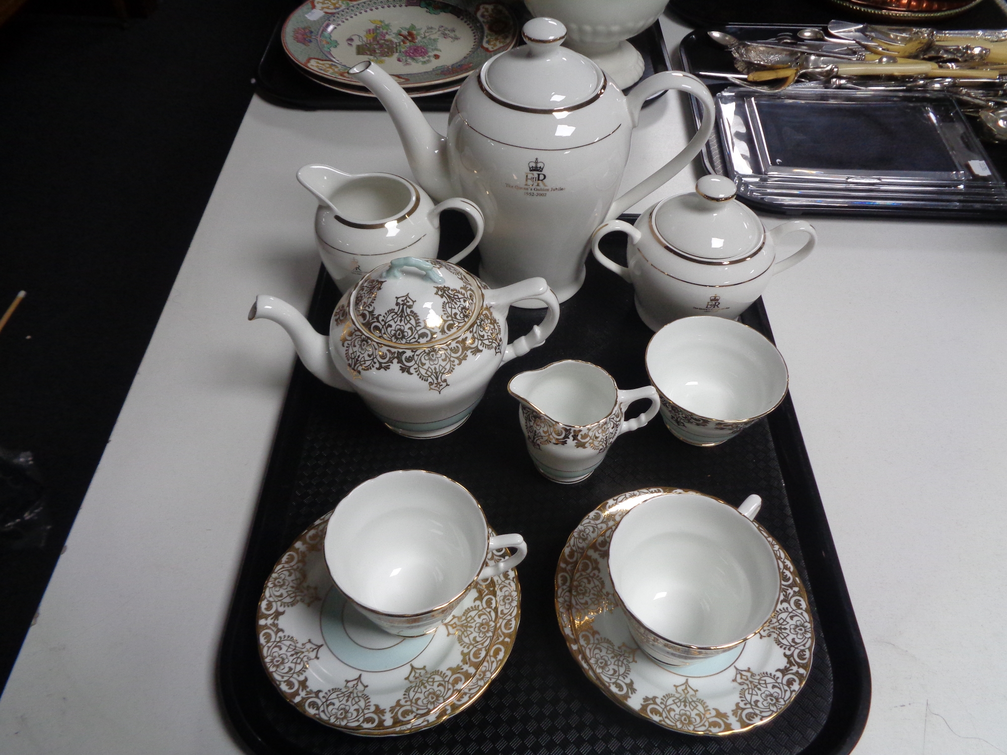 A nine piece Sutherland bone china tea for two,