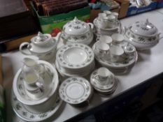 An extensive Royal Doulton Valley Green tea and dinner service.