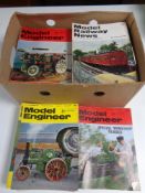 A box containing vintage model engineer magazines.