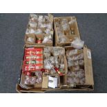 Two boxes of a quantity of Christmas decorations,