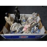 A box containing contemporary figurines,