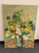 Continental School : Still life, oil on canvas,