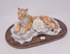 A Border Fine Arts Worcester China limited edition figure of a tiger,