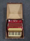 A vintage Royal Standard accordion in case