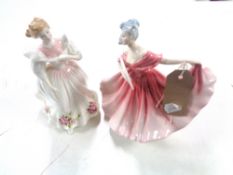 Two Royal Doulton figures, Elaine HN3307 and Gillian HN3742.