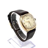 A gent's 9ct gold Rotary SuperSports manual wind wristwatch