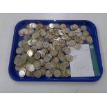 Approximately 185 pre 1947 silver half crowns, 2557g.