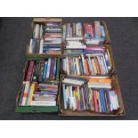 Three boxes of hardback and paperback books relating to Christianity, theology etc.