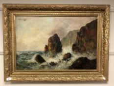 Joel Owen : High Tide, oil on canvas, 74 x 48 cm, signed, dated 1921, framed.