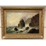 Joel Owen : High Tide, oil on canvas, 74 x 48 cm, signed, dated 1921, framed.