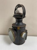 A vintage Eli Griffiths & Sons of Birmingham railway lamp