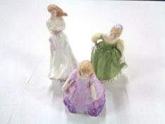 Three Royal Doulton figures, Fair Maiden HN2211,