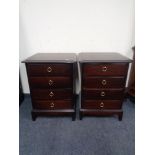 A pair of Stag Minstrel four drawer chests