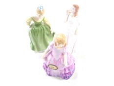 Three Royal Doulton figures, Fair Maiden HN2211, Rose HN2123 and Thank You Mother HN4251.