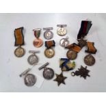 A collection of medals to include - Two Atlantic Stars, 1914-1915 medal to 84755 DVR G E Cole,