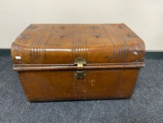 An early 20th century tin trunk