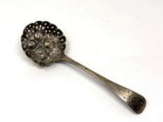 A Georgian silver sifting ladle, 35.9g.