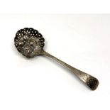 A Georgian silver sifting ladle, 35.9g.