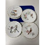 A set of eight Royal Worcester limited edition birds of Dorothy Doughty plates with certificates