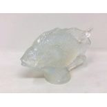 An opalescent Sabino glass carp, length 11 cm.