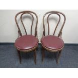 A pair of bentwood cafe chairs