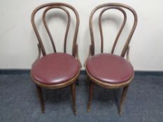 A pair of bentwood cafe chairs