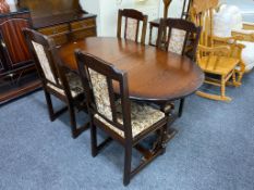 A six piece dining room suite comprising of Dutch dresser,