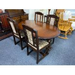 A six piece dining room suite comprising of Dutch dresser,