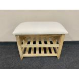 A shoe rack stool