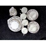 A tray containing 21 pieces of Royal Stafford Othello bone tea china.