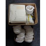 A box containing ducting hoses, ventilation outlets etc.