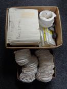 A box containing ducting hoses, ventilation outlets etc.