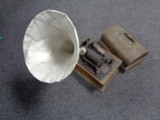 A 19th century Edison Standard phonograph with horn.