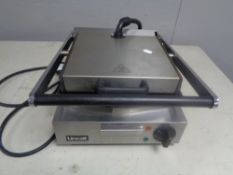 A Lincat stainless steel commercial contact grill.