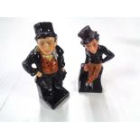Two Royal Doulton figures, Bill Sykes and Jingle.