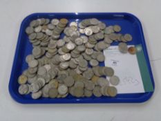 Approximately 229 two shilling pre 1947 silver coins, 2542g.