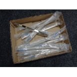 A box containing 12 stainless steel kitchen cabinet door handles (new).