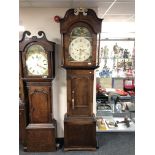 A 19th century longcase clock with painted dial signed Johnson of Wigan,