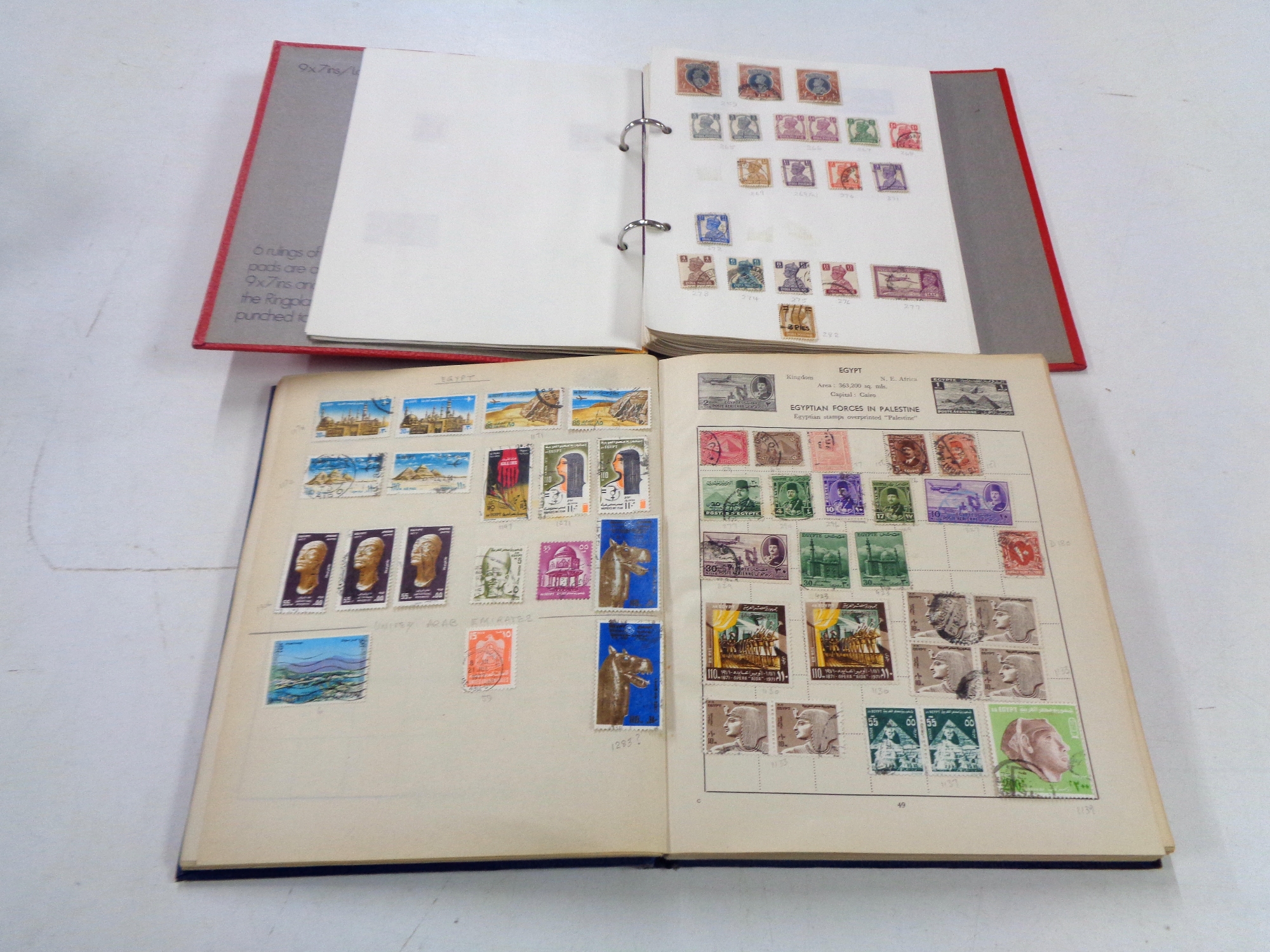 Two albums of stamps - World stamps and India.