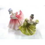 Two Royal Doulton figures, Elaine HN3307 and Lynne HN2329.