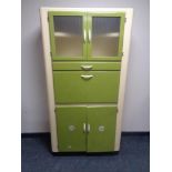 A mid 20th century painted kitchen cabinet
