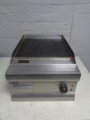 A Lincat stainless steel commercial griddle.