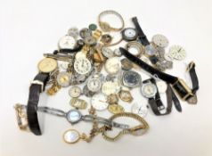 A large quantity of wristwatches and movements