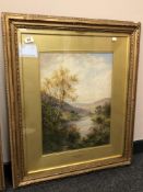 R. A . K. Marshall : The River Usk Abergavenny, a watercolour, signed, 40 x 52 cm, framed.