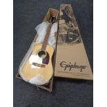 An Epiphone DR-212/N twelve string acoustic guitar, serial number 19072308862, made in Indonesia,