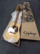 An Epiphone DR-212/N twelve string acoustic guitar, serial number 19072308862, made in Indonesia,