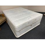 A Sealy Posturepedic Ultraluxe Regal Ortho 5' storage divan and interior